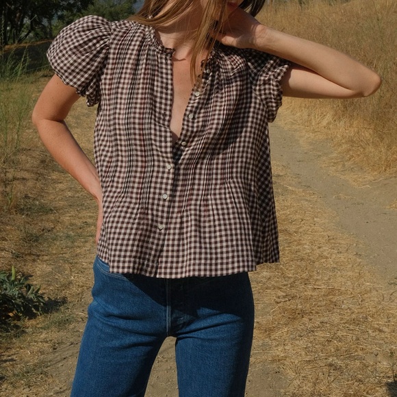 Doen Tops - Doen Millie Top in Delphine Plaid